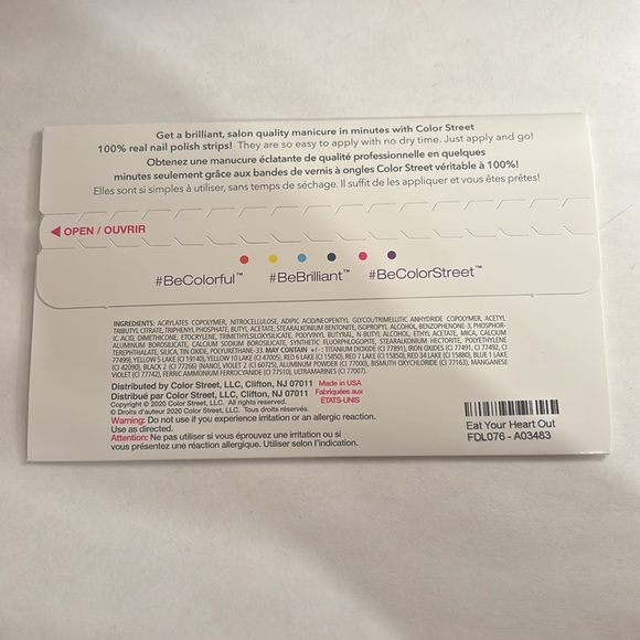 Eat Your Heart Out color street heart clear overlay retired - Picture 2 of 2